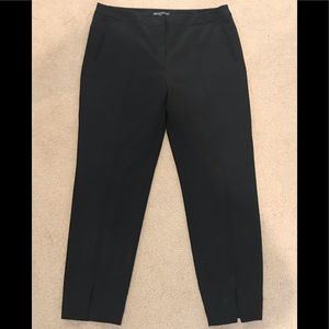 Black ankle pants w/front slits, size 12
